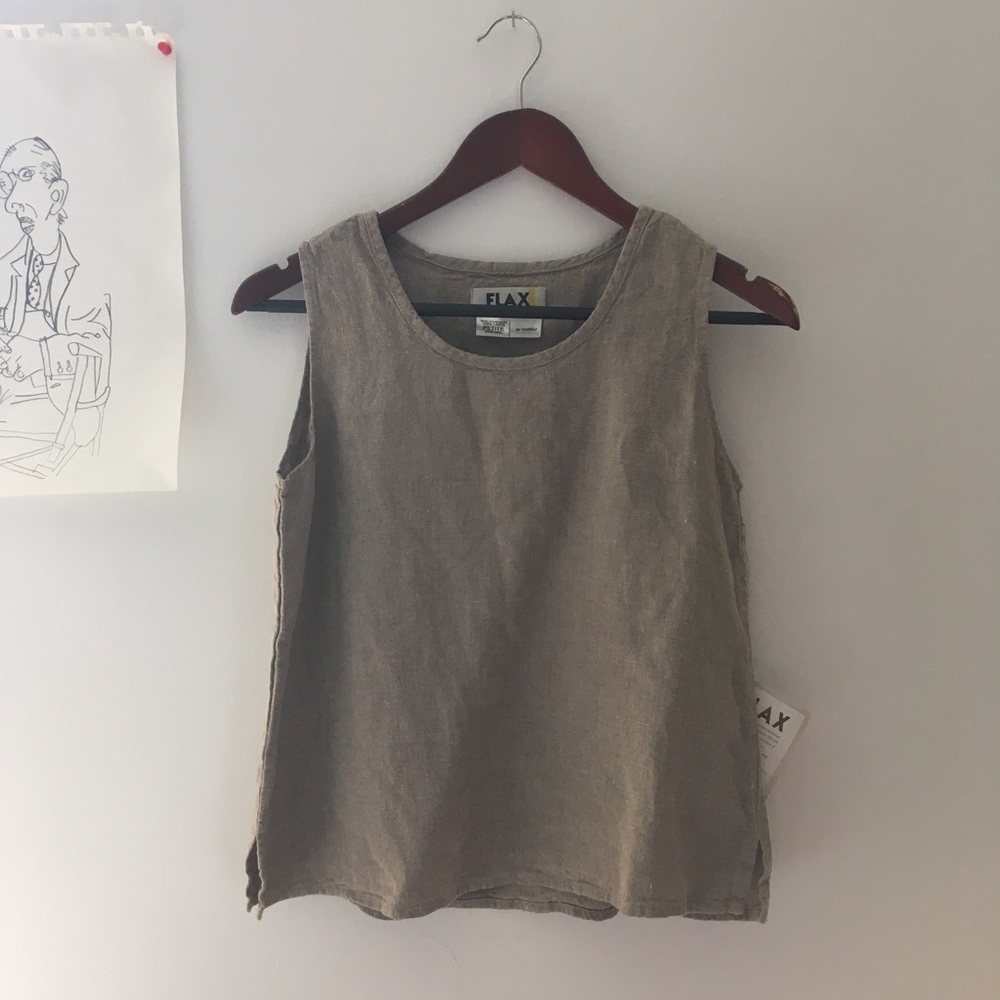 100% linen sleeveless top by FLAX